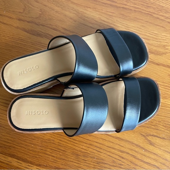 Nisolo Ellie All-Day Leather Clog Black Size 7.5 - Picture 9 of 16